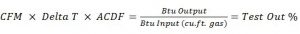 Energy Savings Formula