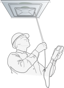 Testing and measuring air temperature in an HVAC system